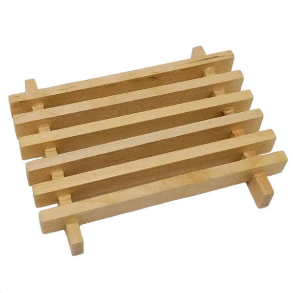 Slatted Rstic Easy Clean Wood Soap Tray